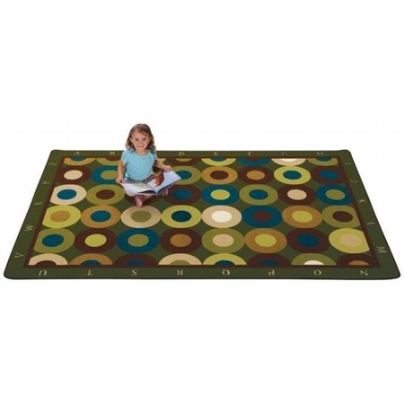 CARPETS FOR KIDS Carpets For Kids 17724 Calming Circles with Alphabet 4 ft. x 6 ft. Rectangle Carpet 17724